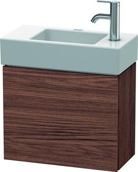 Duravit Waschtischunterbau L-CUBE 400x480x240mm Ans rechts nussbaum dunkel