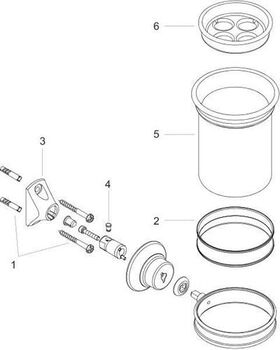 Zahnputzbecher AXOR MONTREUX Wandmontage stainless steel optic