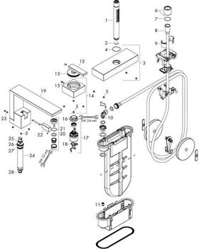 Fertigmontageset AXOR EDGE für 3-Loch-Wannenrandmischer chrom