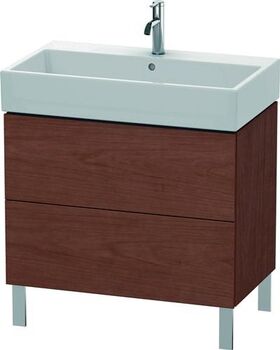 Duravit Waschtischunterbau L-CUBE 582x784x459mm amerikanisch nussbaum