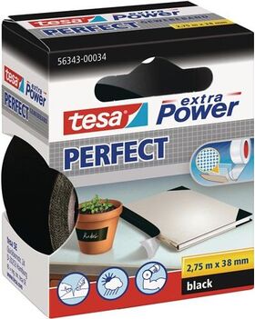 Gewebeband ext.Power® 56343 schwarz L.2,75m B.38mm Rl.TESA