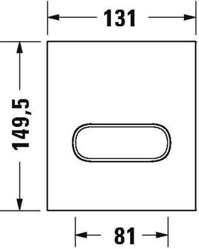 Duravit Betätigungsplatte DURASYSTEM A1 130x150mm f Urinal KS chrom hochglanz