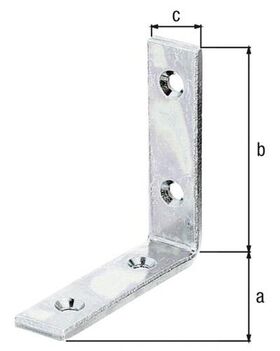 Balkenwinkel L80x80mm B.20mm schmal STA roh galv.verz.d.pass.GAH - VPE: 20