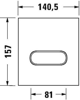 Duravit Betätigungsplatte DURASYSTEM A1 140,5x157mm, für Urinal, Glas weiß