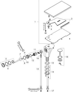 EH-WT-MI 110 AXOR MASSAUD DN 15, ohne Zugstange brushed nickel