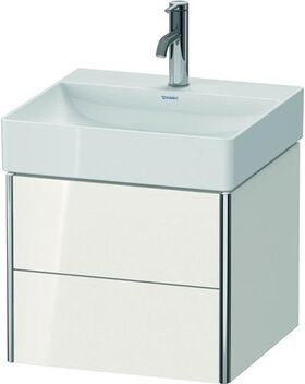 Duravit Waschtischunterbau XSQUARE 397x484x460mm 2 Schubk weiß hochglanz