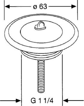 Kludi Universal-Stopfenventil G 1 1/4Zoll chromnickelstahl