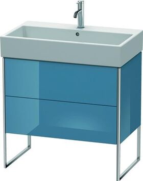 Duravit Waschtischunterbau XSQUARE 731x784x460mm stone blue hochglanz