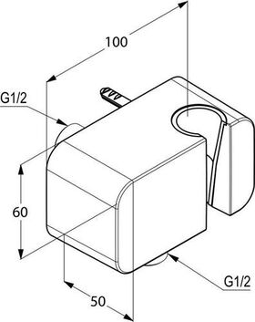 Kludi Wandanschlussbogen A-QA DN 15 m Brausehalter chr