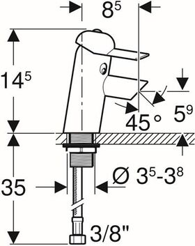 Geberit Einhebelmischer BAMBINI für Waschtisch