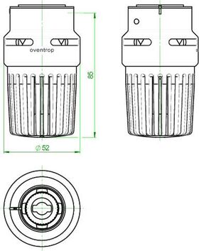 OV Thermostat Uni LHB ohne Nullstellung 7-28 GradC weiß