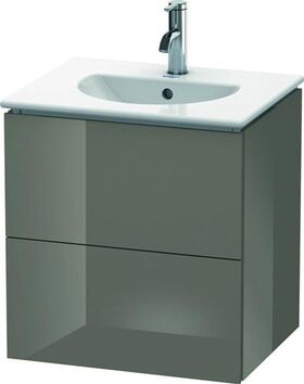 Duravit Waschtischunterbau L-CUBE 419x520x550mm flannel grey hochglanz