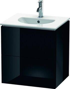 Duravit Waschtischunterbau L-CUBE 419x520x550mm schwarz hochglanz