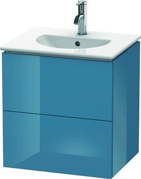 Duravit Waschtischunterbau L-CUBE 419x520x550mm stone blue hochglanz