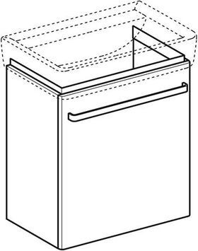 Waschtischunterschrank RENOVA COMPACT 550x604x367mm Fr Lack hellgrau hochglanz