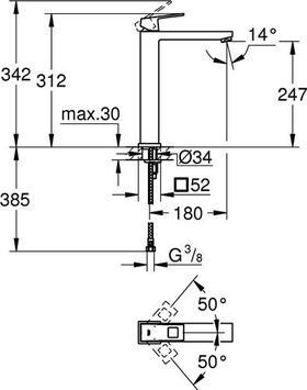 Grohe EH-WTbatt EUROCUBE 1/2Zoll XL-Size ha graph gebü