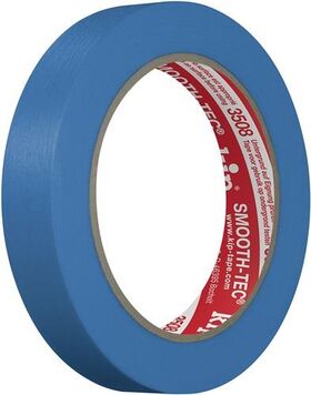 Glattkreppband 3508 SMOOTH-TEC® glatt blau L.50m B.18mm KIP - VPE: 12