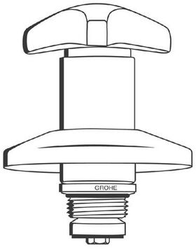 Grohe Oberteil Trecorn-Griff 3/4" Mark rot chr