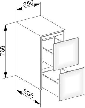 Keuco Sideboard EDITION 11 350x700x535mm anthrazit