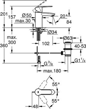 Grohe EH-WTbatt EUROSTYLE C 1/2Zoll S-Size ZAG chr