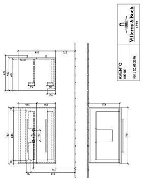 V&B Waschtischunterschrank AVENTO 780x514x452mm Crystal White