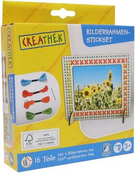 CR Holz Bilderrahmen Stickset, 21 Teile