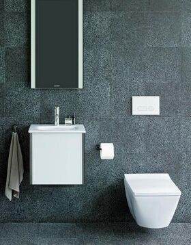 Duravit Wand-WC VIU COMPACT RIMLESS Tiefspüler, 370x480mm weiß WG