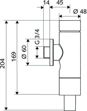 Schell WC-Spülarmatur SCHELLOMAT SILENT 3/4Zoll, Spartaste mit Absperrventil chr