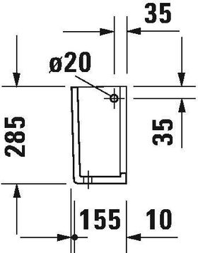 Duravit Halbsäule STARCK 3 160x165mm weiß WG