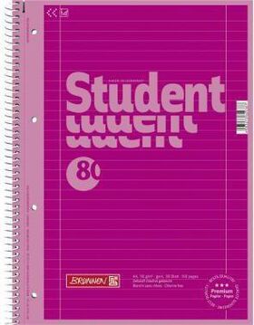 BRUNNEN Collegblock 1067927126 A4 liniert 27 80Bl pink