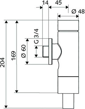 Schell WC-Spülarmatur SCHELLOMAT BASIC 3/4Zoll chrom