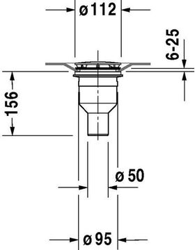 Duravit Duschwannenablauf Abgang senkrecht chrom