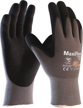 Handschuhe MaxiFlex Ultimate 34-874 Gr.7 grau/schwarz Nyl.m.Nitril EN 388 Kat.II - VPE: 12