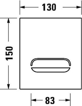 Duravit Betätigungsplatte DURASYSTEM A2 130x150mm Netz f Urinal ZinkDruckg. weiß