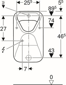 Geberit Urinal ALIVIO Zul v hint Ab n hint oder unten weiß KT