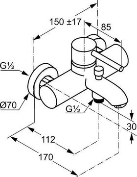 Kludi Waf. u Brause-Einhandmischer BOZZ DN 15 chr