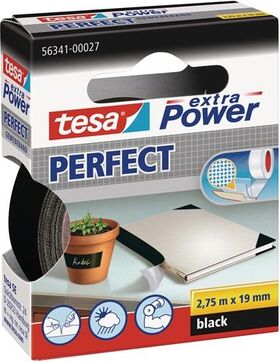 Gewebeband ext.Power® 56341 schwarz L.2,75m B.19mm Rl.TESA