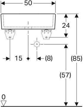 Geberit Mehrzweckbecken PUBLICA ohne Überlauf 500x400x140mm weiß