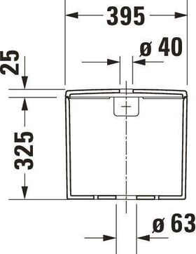 Duravit Spülkasten ME by Starck 390x180mm, Anschluss unten links weiß WG