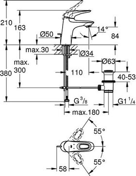 Grohe EH-WTbatt EUROSTYLE 1/2Zoll S-Size chr