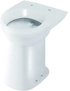 Geberit Care-Stand-Flachspül-WC PARIS +10cm, Abgang waagerecht weiß