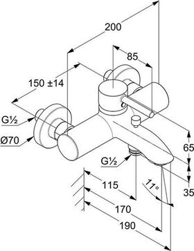 Kludi Waf. u Brause-Einhandmischer BOZZ DN 15 ma-sw