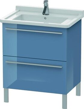 Duravit Waschtischunterbau X-LARGE 650x470x668mm stone blue hochglanz