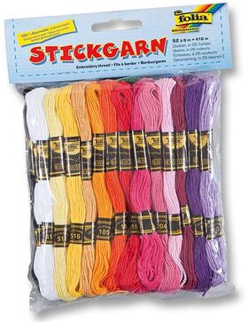 Stickgarn 52 Docken # 8m in 26 Farben