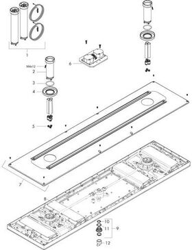 Kopfbrause 1200 AXOR SHOWERHEAVEN 4jet m Bel 3700 K polished gold optic