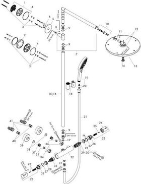 HG Showerpipe RAINDANCE SELECT S 300 Air DN 15 Kopfbr Raindance d= 300mm chrom