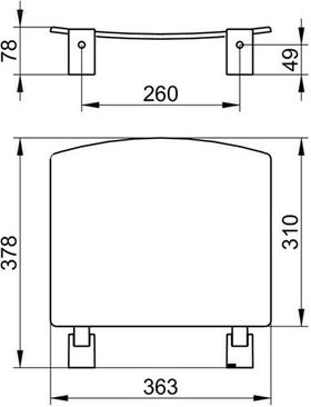 Keuco Klappsitz PLAN Sitzfläche 363mm ES/we