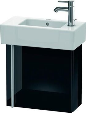 Duravit Waschtischunterbau VERO 211x450x428mm Ans re schwarz hochglanz