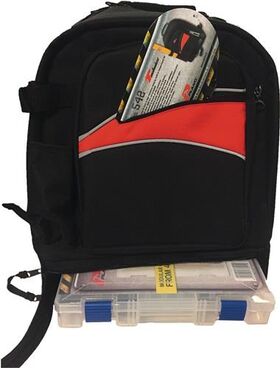 Werkzeugrucksack 542 TB B350xT210xH410mm PES schwarz/rot PLANO