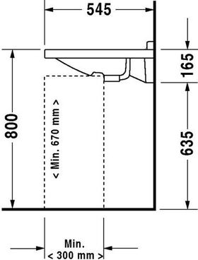 Duravit Waschtisch STARCK 3 VITAL MED o ÜL m HLB 600x545mm HL-Vorstich weiß WG